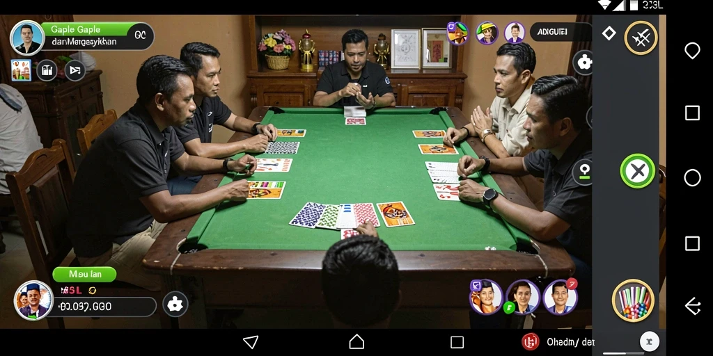 Tangkapan layar gameplay Gaple di 33L yang seru dan interaktif.