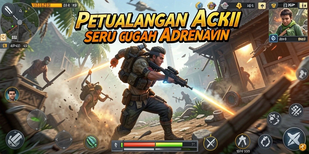 Tampilan aksi mendebarkan di dalam game 4P4P.