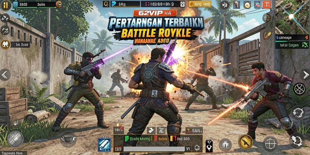 Tangkapan layar gameplay seru 62VIP menunjukkan momen pertarungan intense.