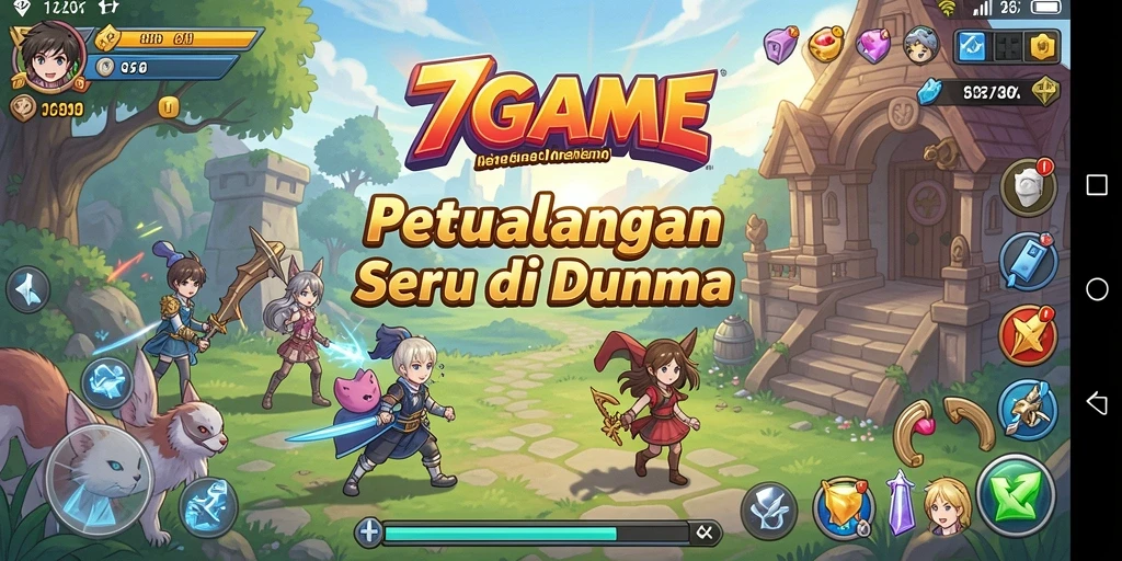 Tangkapan layar utama dari gameplay 7GAME yang menawan.