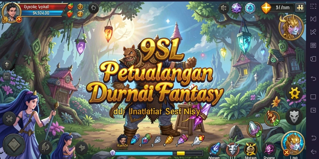 Screenshot utama 9SL menampilkan gameplay mendebarkan di dunia petualangan.