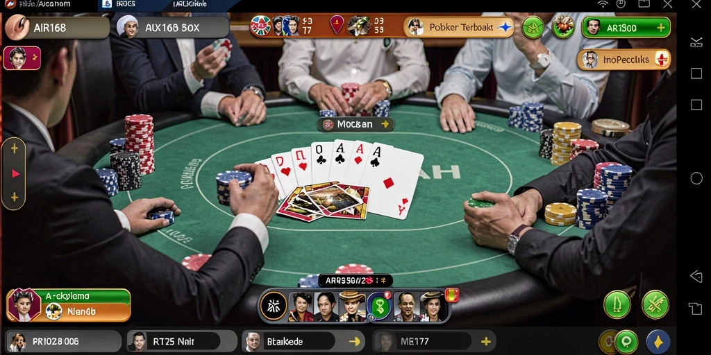 Tangkapan layar <strong>AIR168</strong> menampilkan aksi seru permainan poker.
