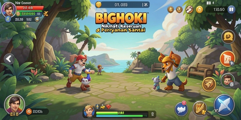 Screenshot BIGHOKI menampilkan aksi seru dalam gameplay Casual.