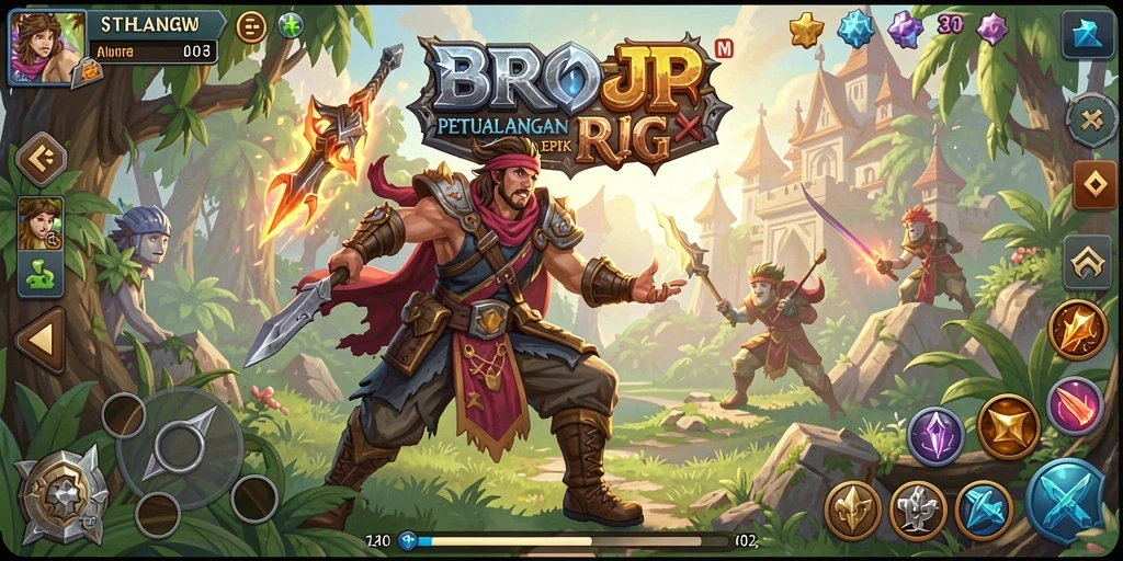 Tangkapan layar gameplay BROJP, menunjukkan pertempuran yang mendebarkan.