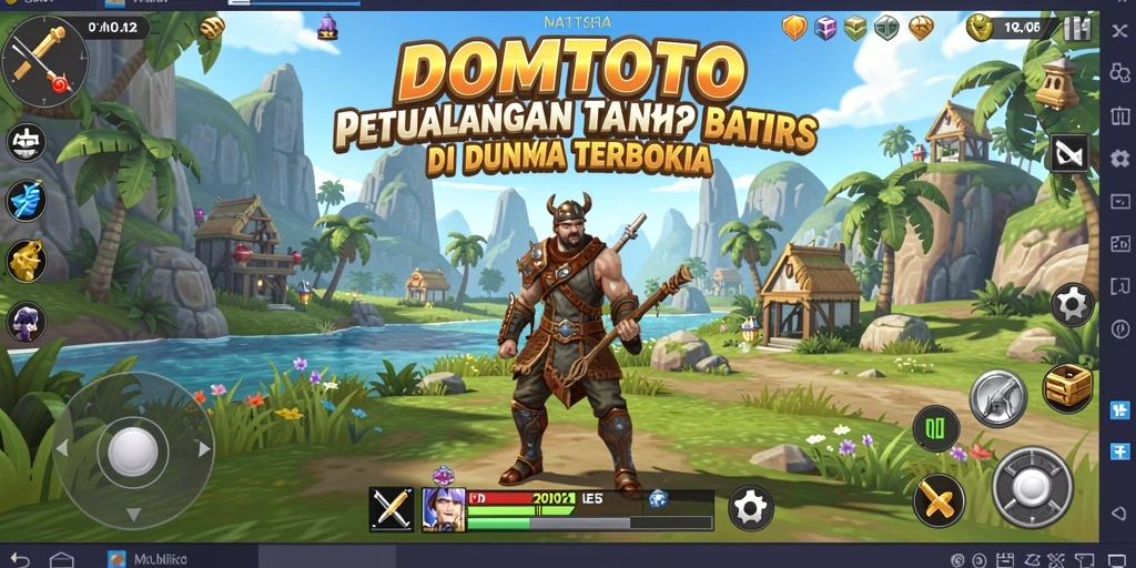 Tampilan gameplay menarik dari DOMTOTO dalam dunia terbuka.