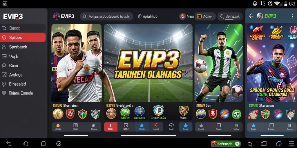 Tampilan gameplay EVIP3 yang menarik dan interaktif untuk taruhan olahraga.