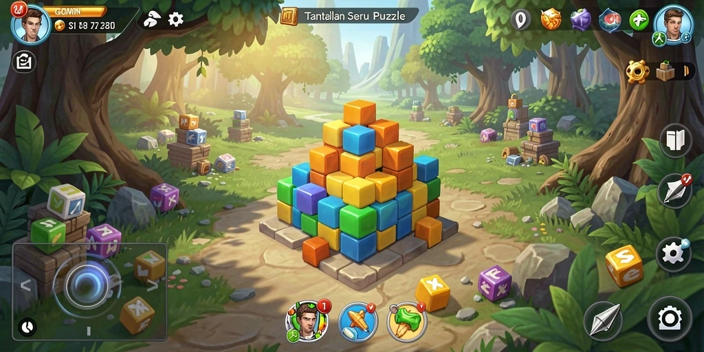 Tampilan gameplay GOWIN yang menantang dan menarik dalam genre Puzzle.