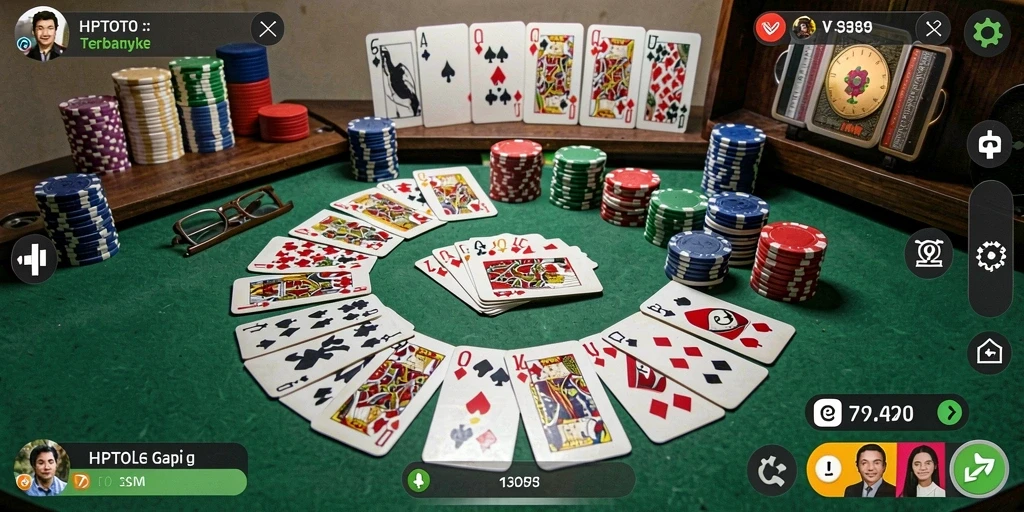 Tampilan gameplay Gaple yang mengasyikkan di HPTOTO.