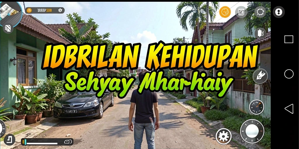 Tampilan gameplay IDRRP yang menggambarkan berbagai aktivitas sehari-hari.