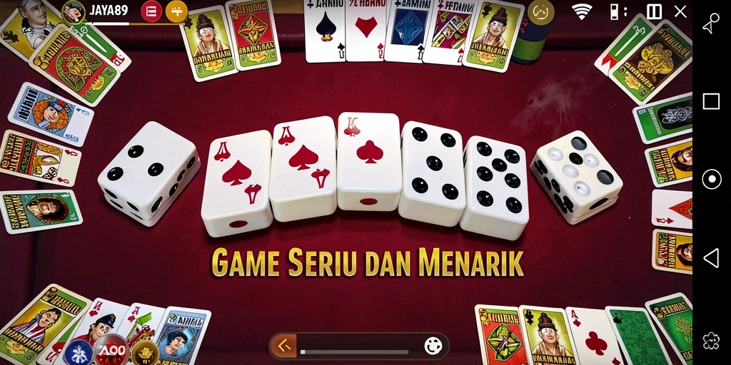 Tampilan menarik dari gameplay Domino di JAYA89.