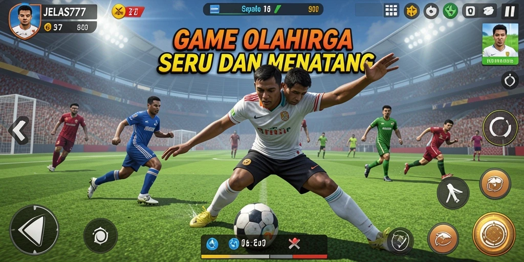 Tampilan gameplay JELAS777 yang seru dengan berbagai mode olahraga.