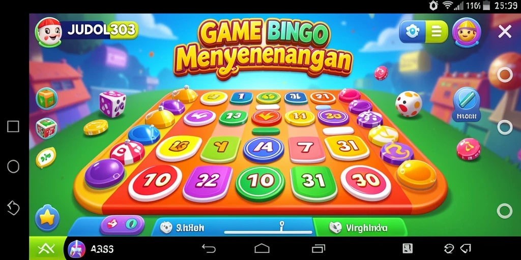 Screenshot utama JUDOL303 menampilkan gameplay bingo yang seru.