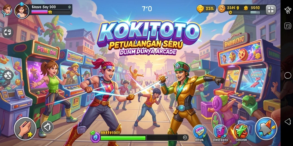 Screenshot menampilkan aksi seru gameplay KOKITOTO.