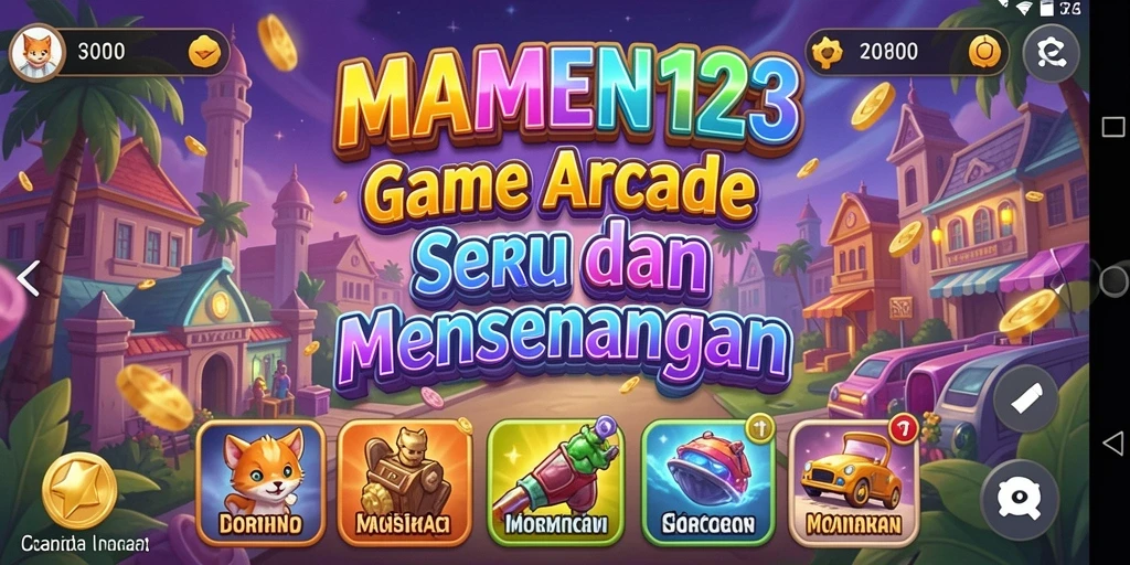 Tampilan gameplay seru di MAMEN123 dengan tantangan arcade.