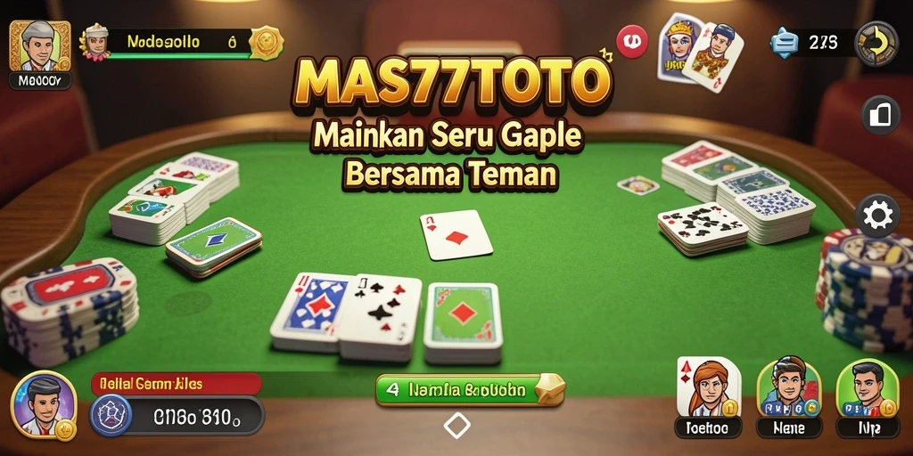 Gameplay seru dalam permainan Gaple MAS77TOTO.