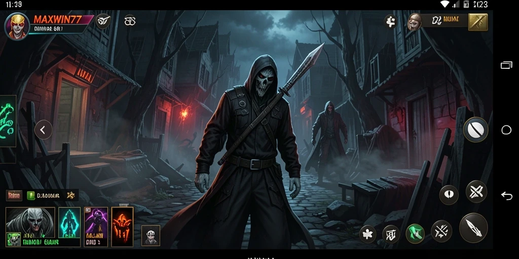 Screenshot yang menunjukkan gameplay menakutkan di MAXWIN77.