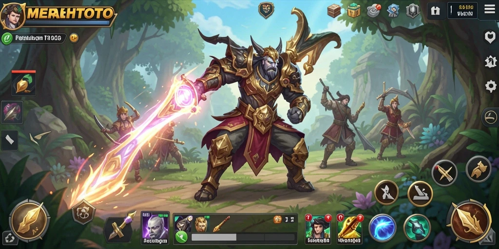 Tangkapan layar dari gameplay menarik MERAHTOTO di dunia SLG.