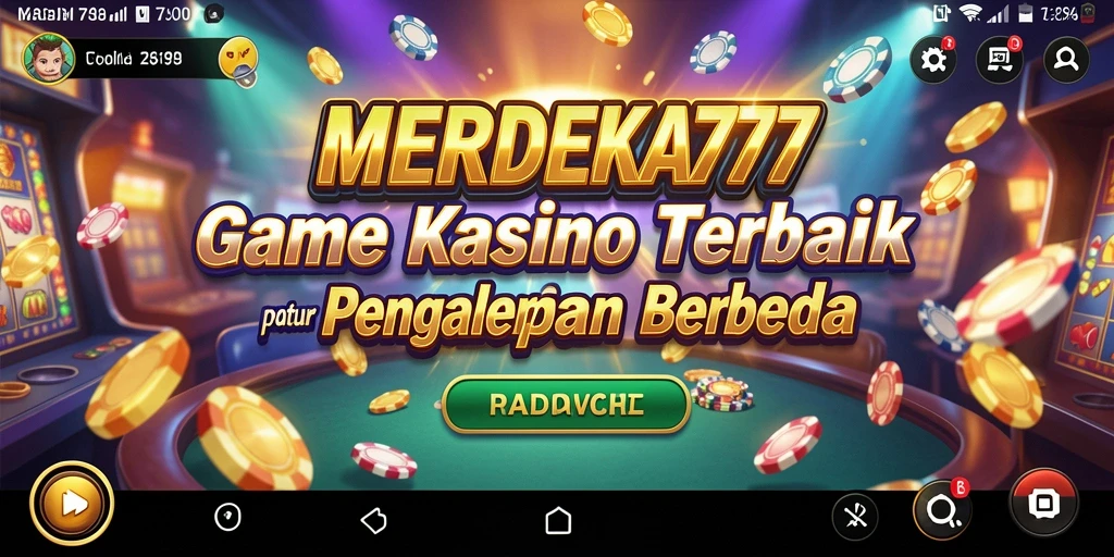 Tangkapan layar gameplay MERDEKA777 menampilkan suasana Kasino yang mengasyikkan.