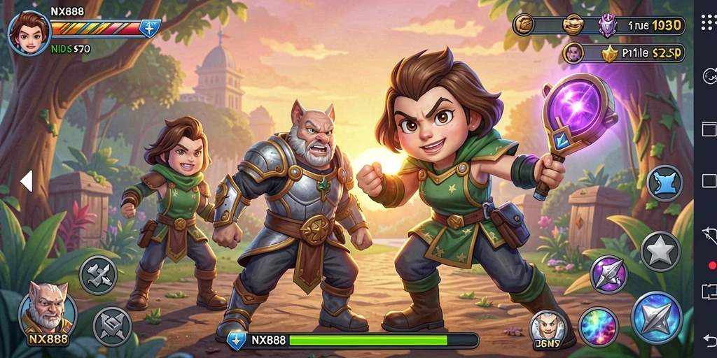 Tampilan gameplay seru dan menantang di NX888