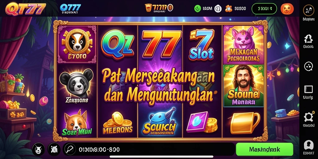 Tampilan gameplay menarik dari permainan slot QT777 yang seru.