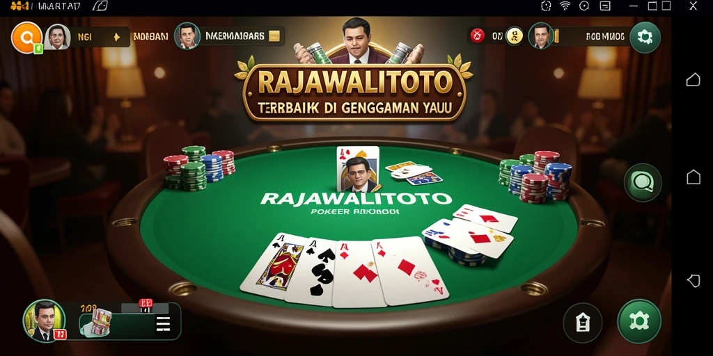 Tampilan permainan Poker yang mendebarkan di RAJAWALITOTO.