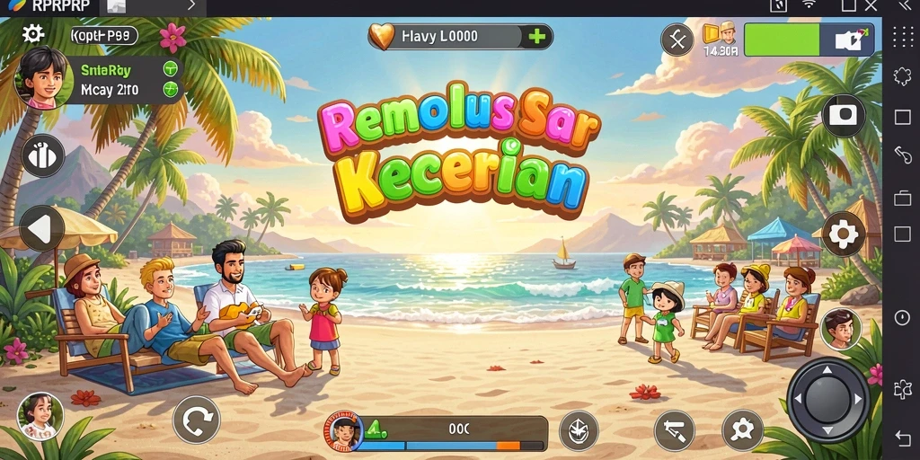 Tampilan gameplay RPRPRP yang ceria dan menawan.