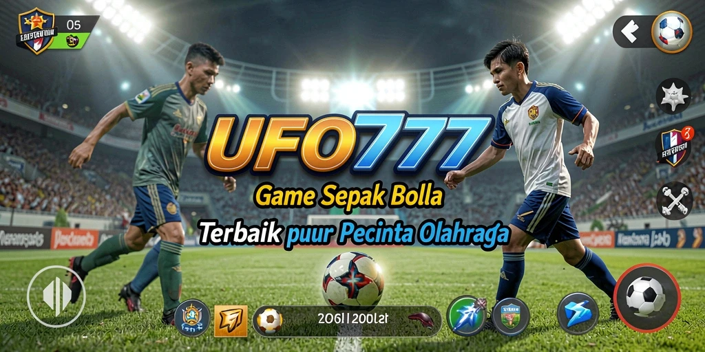 Screenshot utama UFO777 yang menunjukkan aksi sepak bola yang seru.