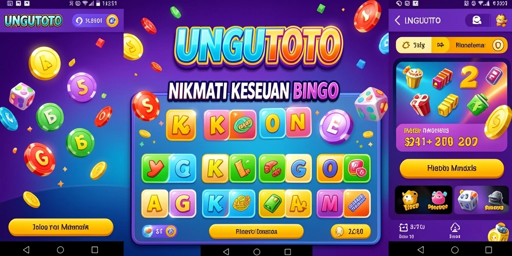 Screenshot UNGUTOTO menampilkan gameplay Bingo yang seru.