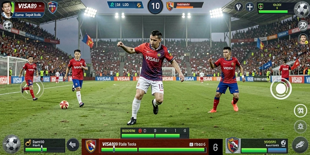 Screenshot utama dari game pintar dan seru be sepak bola.