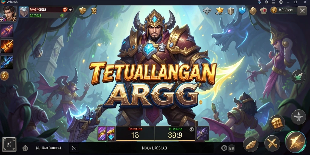 Tampilan aksi mendebarkan di game ARPG WIN88.